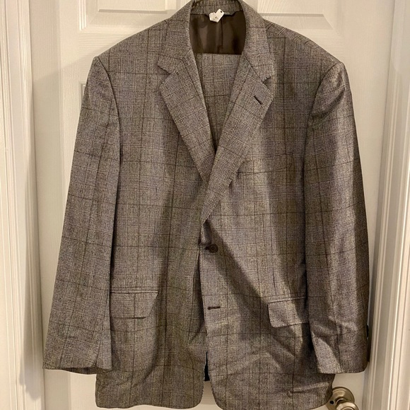 Canali Gray Plaid Suit